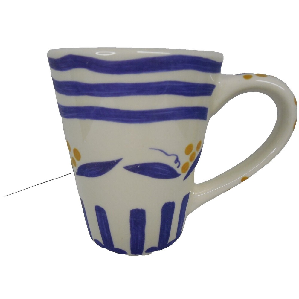 California Pantry Classic Ceramics 1999 Blue Tapered Mug  Coffee